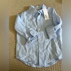 Baby blue linen JANIE and JACK shirt, boys size 2T